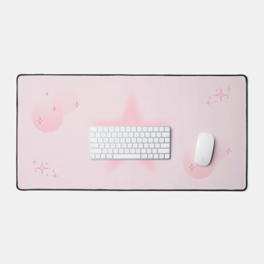 Pink Niedliche Ästhetik Schreibtischunterlage (Tastatur & Maus)
