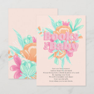 Pink niedliche Blumenkalligraphie Girlanbooks für  Begleitkarte