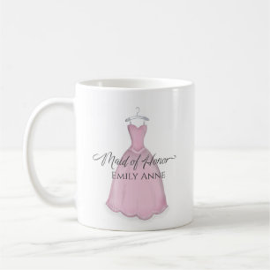 Pink Niedliche einfache Trauzeugin Bridesmaid Cust Kaffeetasse