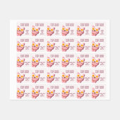 Pink Niedliche Personalisierte Girl Closing Labels Etiketten (Blatt)