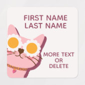 Pink Niedliche Personalisierte Girl Closing Labels Etiketten (Design 2)