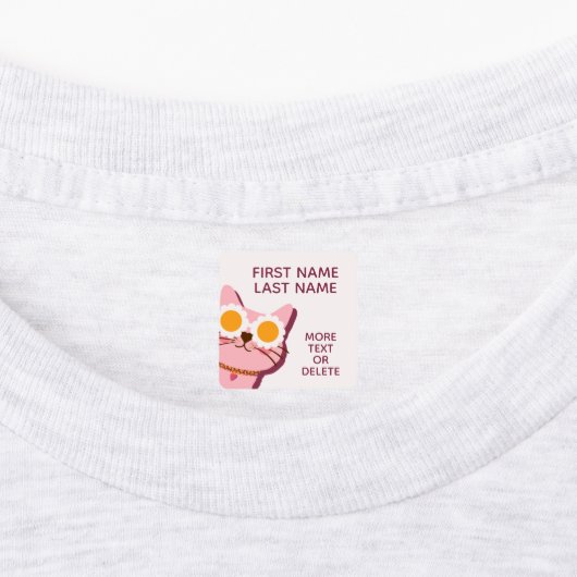 Pink Niedliche Personalisierte Girl Closing Labels Etiketten (Befestigt)