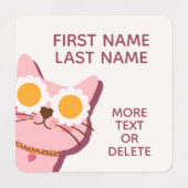 Pink Niedliche Personalisierte Girl Closing Labels Etiketten (Design 1)