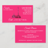 Pink Niedliche Reinigung Strahlen - Janitorial Visitenkarte (Vorne/Hinten)