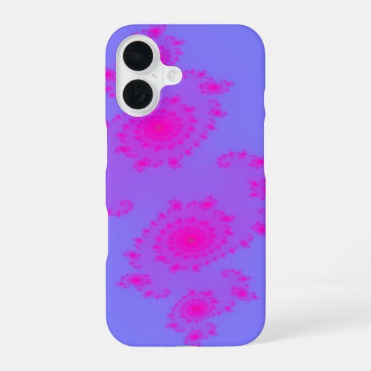 Pink Niesen Fraktal iPhone 16 Hülle (Rückseite)