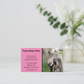 Pink-nigerianischer Ziegenzüchter Visitenkarte (Stehend Vorderseite)