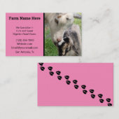 Pink-nigerianischer Ziegenzüchter Visitenkarte (Vorne/Hinten)