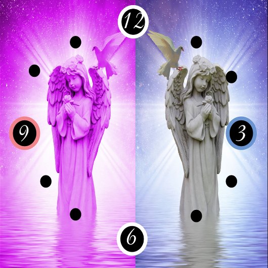 Pink Night and Day Angel Uhr