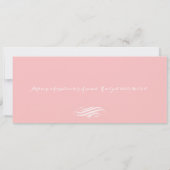 Pink Night in Paris Graduation Party Boarding Pass Einladung (Rückseite)