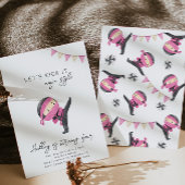 Pink Ninja Einladung zum Geburtstag | Ninja-Party