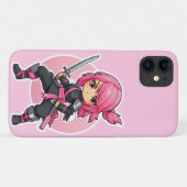 Pink Ninja Girl Case-Mate iPhone Hülle (Rückseite (Horizontal))