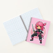 Pink Ninja Girl Notizblock (Innenseite)