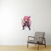 Pink Ninja Girl Wandteppich (Beispiel)