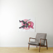 Pink Ninja Girl Wandteppich (Beispiel (Horizontal))