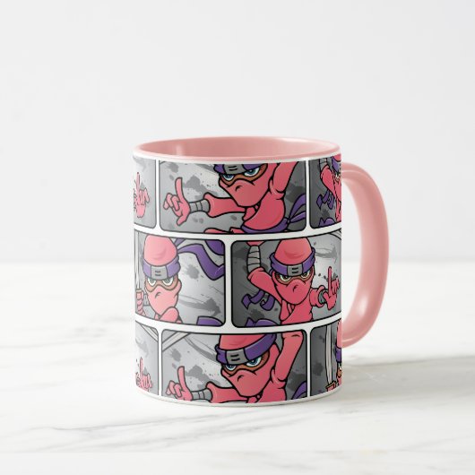 Pink Ninjas Tasse (VorderseiteRechts)