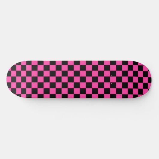 Pink Noir Checkerboard Skateboard Deck (Horizontal)