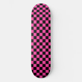 Pink Noir Checkerboard Skateboard Deck (Vorderseite)