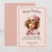 Pink Nostalgic Frohe Weihnachten (Vorne/Hinten)