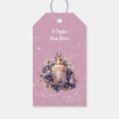 Pink Nostalgic und luxuriös Frohe Weihnachten Geschenkanhänger (Rückseite)