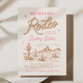 Pink Not Her First Rodeo Baby Shower Invitation Einladung