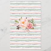 Pink Note for Couple Wedice Reception Card Flyer (Hinten)