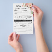 Pink Note for Couple Wedice Reception Card Flyer (Handgriff)