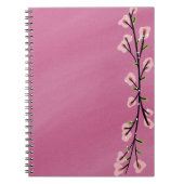 Pink Notebook with Floral Accent – Cute Aesthetic Notizblock (Vorderseite)