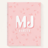 Pink Notebook with initials Notizblock (Vorderseite)