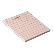 Pink Notes Sleek & Modern Stationery Notizblock (angewinkelt)