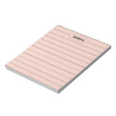 Pink Notes Sleek & Modern Stationery Notizblock (Rotiert)