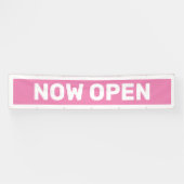 Pink Now Open Banner (Horizontal)
