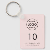 Pink Number | Logo Business Property Room Keychain Schlüsselanhänger (Vorderseite)