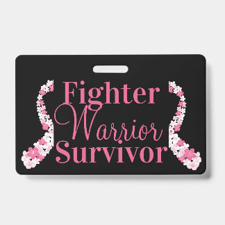 Pink Nurse Breast Cancer Ribbon anpassbar Ausweis