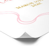 Pink Nurse Coquette Graduation Party Poster (Ecke)