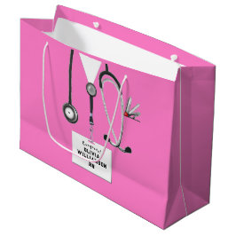 Pink Nurse Graduation Large Gift Bag Große Geschenktüte