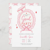 Pink Nurse Graduation Party Einladung (Vorne/Hinten)