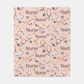 Pink Nurse Life Nahtloses Muster (3) Fleecedecke (Vorderseite)
