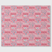 Pink Nurse Life Seamless Pattern (1) Geschenkpapier (Flach)