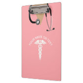 Pink Nurse Scrub Top Personalisiert Klemmbrett (Links)