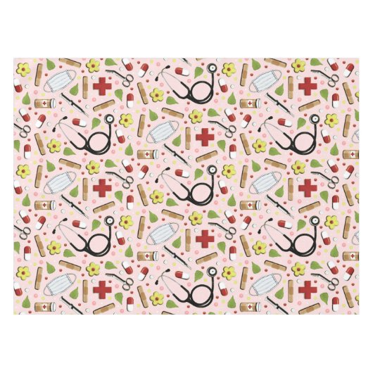 Pink Nurse Tischdecke (Vorderseite (Horizontal))