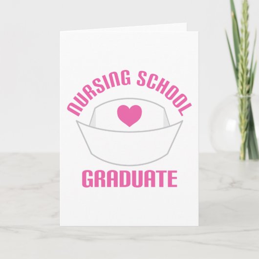 Pink Nursing School Graduate Gift Karte (Vorderseite)