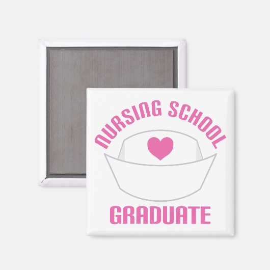Pink Nursing School Graduate Gift Magnet (Vorderseite/Rückseite)