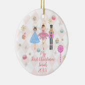 Pink Nutcracker 1. Weihnachtsdekoration Keramik Ornament (Rechts)