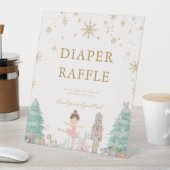 Pink Nutcracker Baby Shower Diaper Raffle Sign Sockelschild (In Situ)