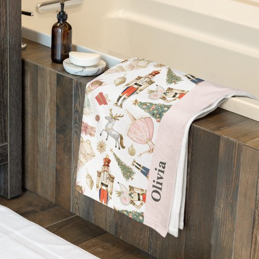 Pink Nutcracker Badehandtuch Set