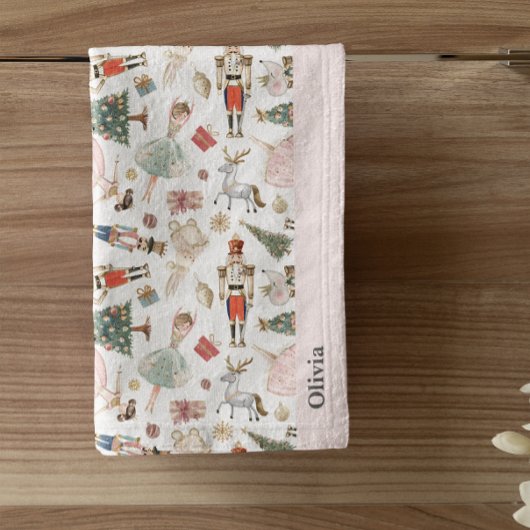 Pink Nutcracker Badehandtuch Set