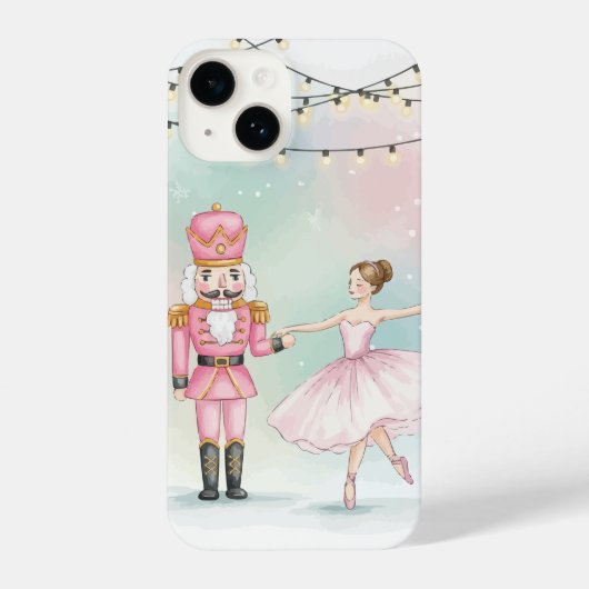 Pink Nutcracker & Ballerina  Christmas  iPhone Hülle (Rückseite)