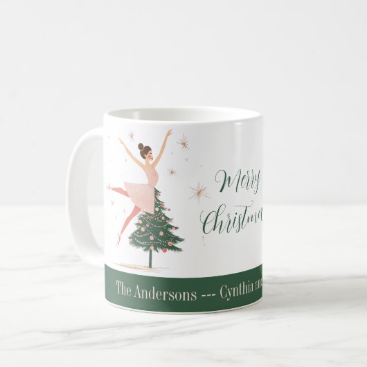 Pink Nutcracker Ballerina Kaffeetasse (Vorderseite Links)