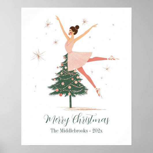Pink Nutcracker Ballerina Poster (Vorne)
