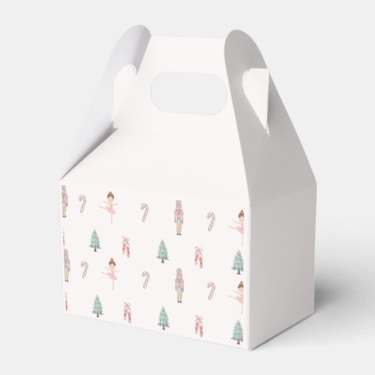 Pink Nutcracker Ballet Baby Shower Favor Boxes Geschenkschachtel (Rückseite)